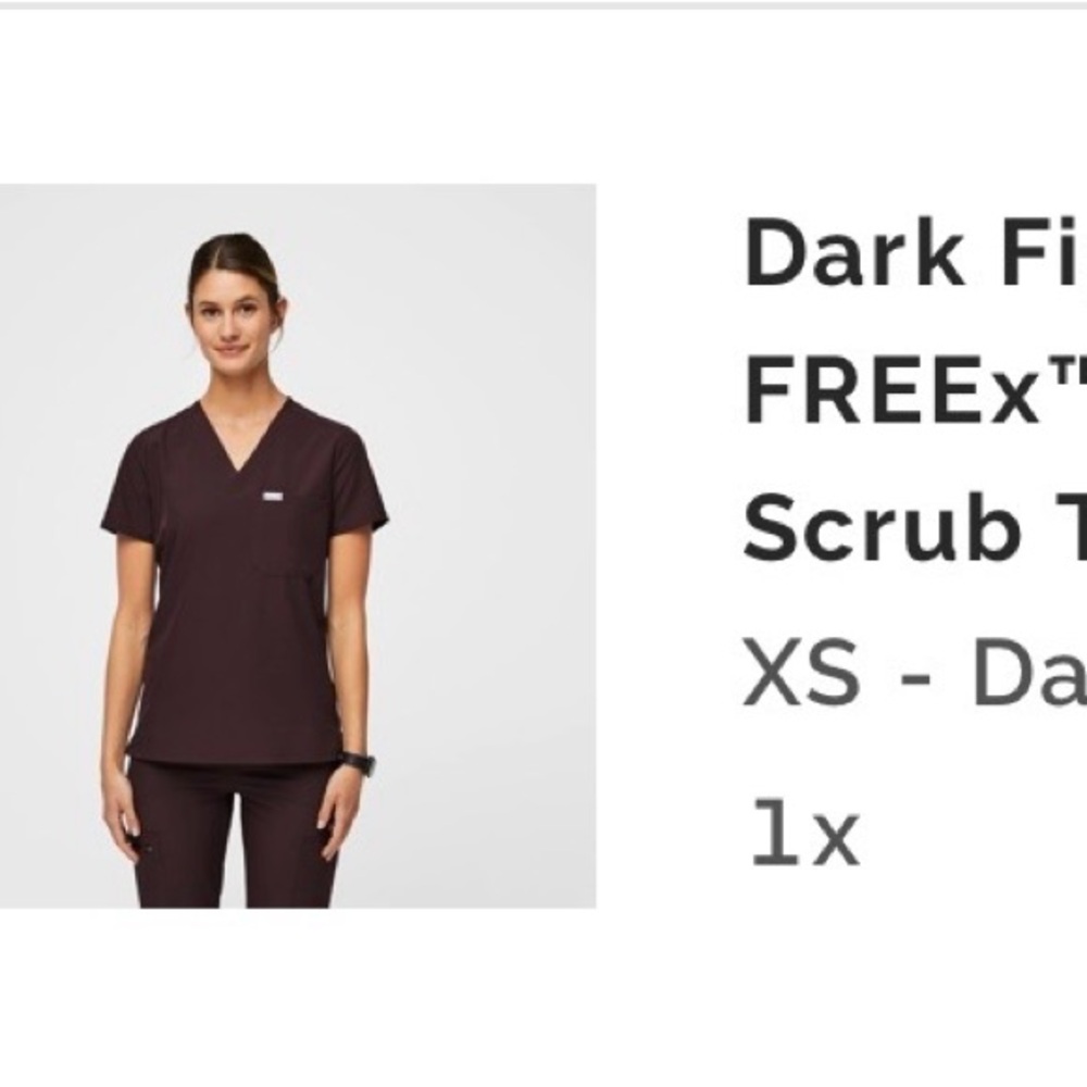 Dark Fig Scrub Top AND high waisted joggers